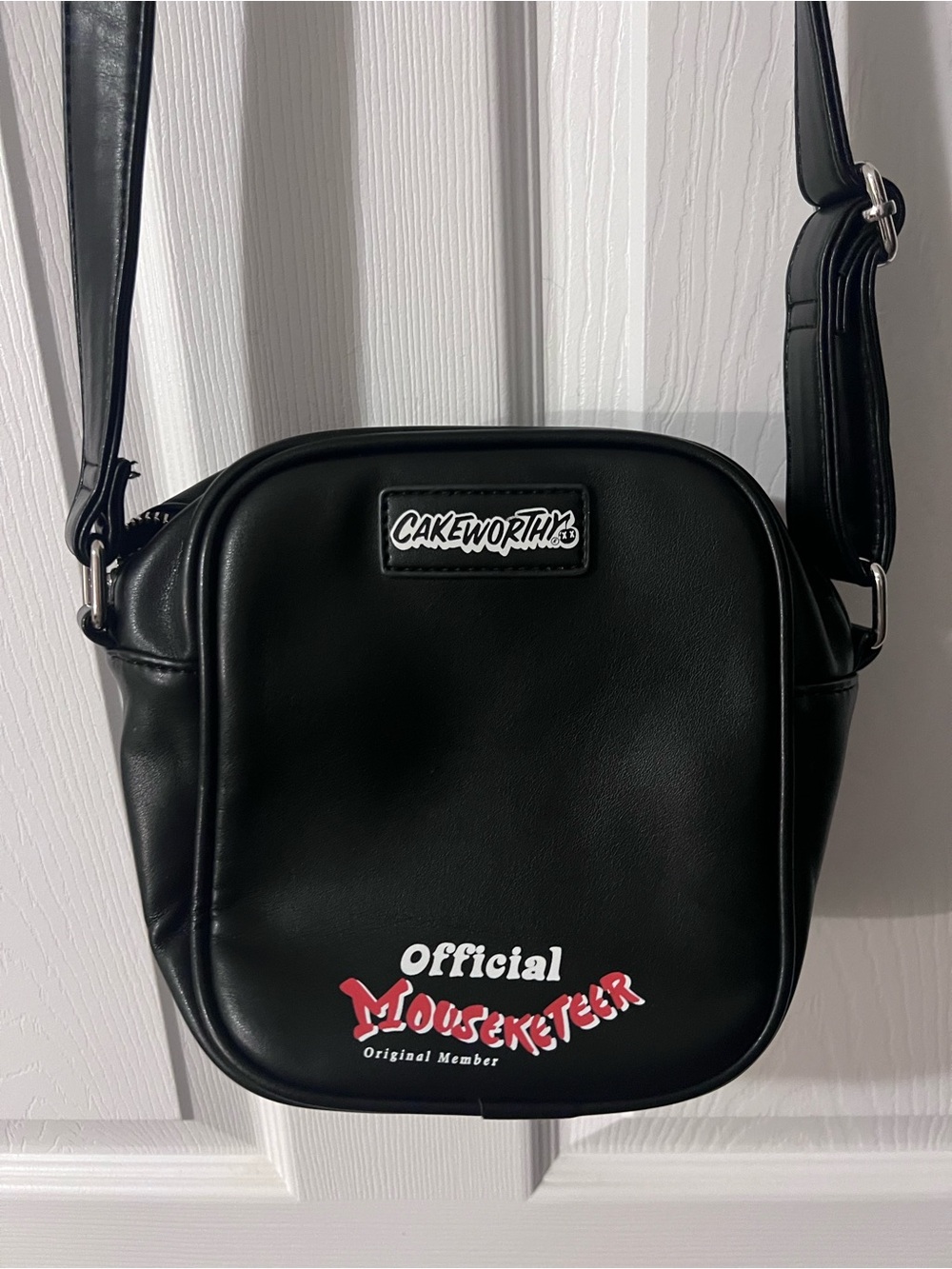 Black Mickey Mouse Club Leatherette Crossbody Bag - Picture 2 of 4